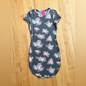 NWT A’gaci poetry gray floral shirt dress small